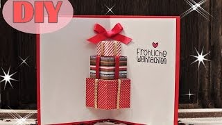 Weihnachtskarten selber basteln 7  Weihnachtsgeschenke  Christmas Card DIY [upl. by Toland]