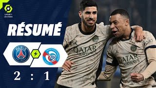 PARIS SAINTGERMAIN  RC STRASBOURG ALSACE 21 Résumé  PSG  RCSA  Ligue 1 Uber Eats 2024 [upl. by Irakab469]