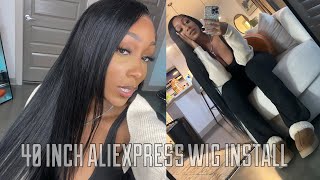 40 INCH WIG INSTALL 250 DENSITY 13x6 LACE FRONT ADDICTIVE HAIR ON ALIEXPRESS 2024 [upl. by Eatnoid]