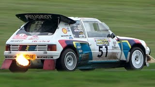 Peugeot 205 T16 EVO 2 Group B FLAMES amp PURE SOUND [upl. by Nerra]