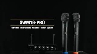 Sound Town SWM16 PRO™ Wireless Microphone Karaoke Mixer System with Optical Toslink AUX and 14quot [upl. by Laina935]