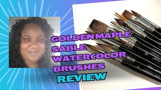 PRODUCT REVIEW GOLDEN MAPLE WATERCOLOR BRUSHES [upl. by Eudoca]