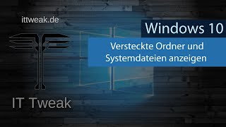 Windows 10  Versteckte Ordner Systemdateien und Laufwerke anzeigen einblenden aktivieren 4K [upl. by Hayden713]