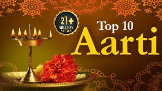 Top 10 Aarti  Jai Ganesh Deva  Om Jai Jagadish Hare  Aarti Sangrah  Top Devotional Aartiyan [upl. by Gotcher824]