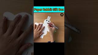 DIY How to make Paper Rabbit Gift Box subscribe diy crafts viralvideo 5MinuteCraftsYouTube [upl. by Eesyak35]