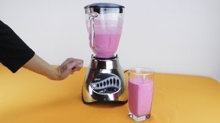 Oster 16 Speed Blender Review and Raspberry Smoothie Recipe [upl. by Aicilehp547]