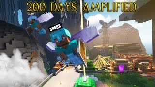 We Survived 200 Days in an Amplified World in Minecraft Hardcore [upl. by Millburn]