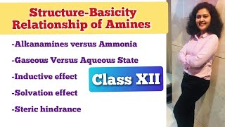 Structure Basicity Relationship of Amines  Alkanamines versus Ammonia  Class XII [upl. by Reyna]