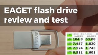 EAGET USB3 amp USBC flash drive review [upl. by Enylodnewg251]