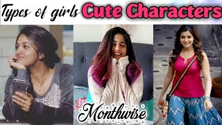 Types of girls Cute Characters💞 monthwise🤩Which month you born🎉Lets see😍 [upl. by Ignacius]