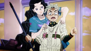 Josuke and Jotaro plan to help Koichi escape from Yukako  仗助と承太郎は康一が由花子から逃げるのを手伝おうと計画する [upl. by Ioyal884]