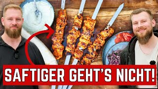 Saftige HähnchenGrillspieße  Grillbeilagen als Grillmenü  feat einfachgrillen [upl. by Acinorej954]