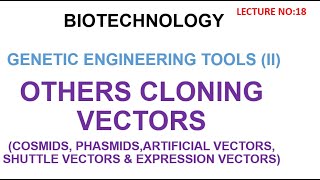 cosmids  phagemids  artificial chromosome vectors biotechnology lectures [upl. by Erinn]