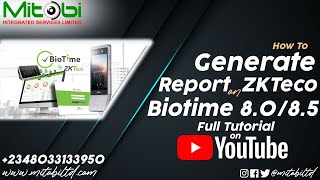 How to Generate Attendance Report On Biotime 85  ZKTeco Time amp Attendance Machine [upl. by Ailegna399]