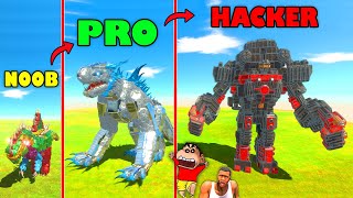 NOOB vs PRO vs HACKER with ALL NEW UNITS in Animal Revolt Battle Simulator with SHINCHAN and CHOP [upl. by Niwle]