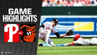 Phillies vs Orioles Game Highlights 61624  MLB Highlights [upl. by Idac]