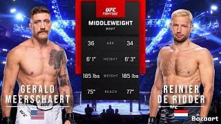 GERALD MEERSCHAERT VS REINIER DE RIDDER FULL FIGHT UFC VEGAS 100 [upl. by Holtorf161]