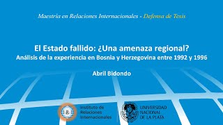 Defensa de Tesis de Maestría en Relaciones Internacionales  Abril Bidondo  7 de marzo de 2024 [upl. by Sonitnatsnoc]