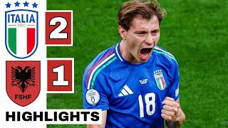 🔵Italy vs Albania 21 HIGHLIGHTS Bajrami Bastoni amp Barella GOALS  EURO 2024 [upl. by Marlena375]