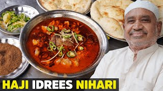 Old Karachi  Haji Idrees Nihari  Qeema Paratha Lassi Chai  Pakistani Street Food [upl. by Nattie]