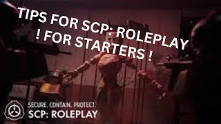 Tips for Roblox SCP Roleplay  STARTERS [upl. by Asert984]