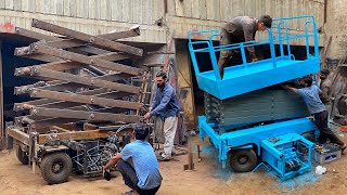 Manufacture of 10M hydraulic mobiles Scissor Lift Platform  Creating a scissor lift [upl. by Leugar468]