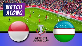 🔴 INDONESIA U23 VS UZBEKISTAN U23 I AFC U23 ASIAN CUP 2024  PES 21 SIMULATION [upl. by Orimar]