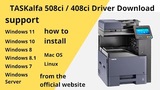 TASKalfa 508ci  408ci Driver Download Windows 11 Windows 10 Mac 12 Mac 11 [upl. by Leakim]