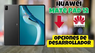 Opciones de desarrollador en Huawei Mate Pad 12  activar opciones de desarrollo [upl. by Leshia45]