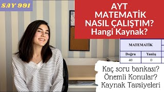 AYT MATEMATİK NASIL ÇALIŞILIR  KAYNAK ÖNERİLERİ  Kaç soru bankası  YKS AYT [upl. by Percival]