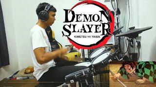 Kimetsu no Yaiba Season 1 Demon Slayer Opening LISA  Gurenge Drum Cover [upl. by Atlante]