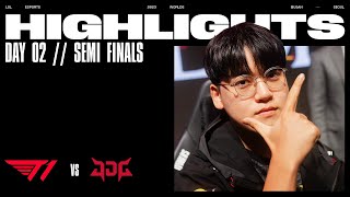 T1 vs JDG  FULL DAY HIGHLIGHTS  Semifinals Day 2  Worlds 2023 [upl. by Lydie]