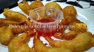 English pub style beer battered prawns [upl. by Rosemarie516]