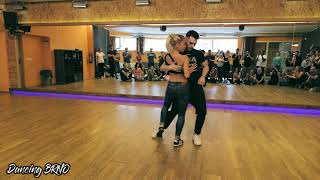 Truji amp Gloria ESP  Demo after Saturday workshop at Bachata Sensual Weekend in BRNO April 2019 [upl. by Eilarol]