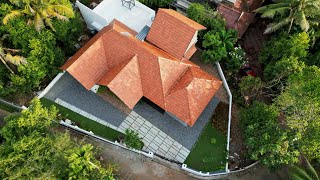 Kerala style costeffective single storied house  NRI holiday home4K 🏡 [upl. by Sairacaz]