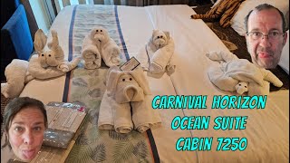 Carnival Horizon Room Tour  Ocean Suite 7250 [upl. by Ramu]