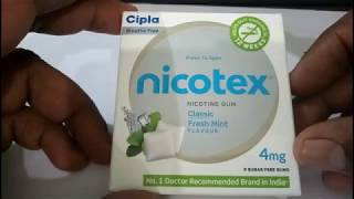 Nicotex 4mg Chewing Gums  Uses Price Side Effects full review in hindi [upl. by Nomyt443]