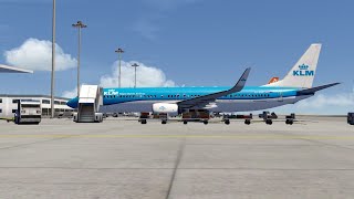 Aerofly fs global KLM B737900ER Landing at Gibraltar international airport [upl. by Ajiat888]