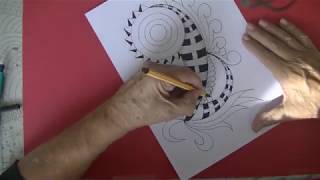 Zentangle Speed Drawing Easy Doodling Patterns [upl. by Annahvas]