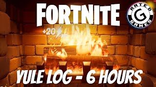 Fortnite Cozy Lodge Yule Log  6 Hours [upl. by Tingley]