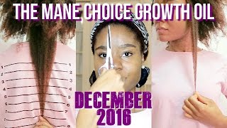 December 2016 Update The Mane Choice Growth Oil  Length Retention Journey [upl. by Llerrah]