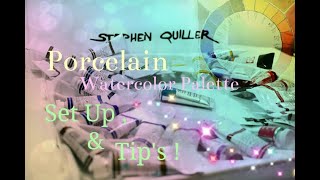 My NEW Stephen Quiller Porcelain Watercolor Palette Set Up amp Tips [upl. by Ahron]