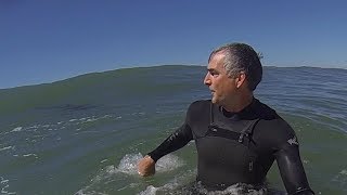 Great White Shark Surprises Solitary Surfer [upl. by Leruj214]