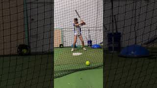 AngelStarflake working on the outside pitchhitting softball fastpitch [upl. by Ahsilrae]