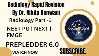 Radiology Part 1  Rapid Revision 60 📖📚 by Dr Nikita Nanwani youtube neetpgpreperation foryou [upl. by Eissak]