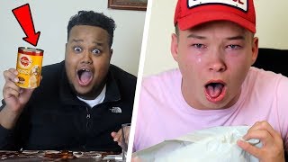 TIN CAN CHALLENGE FT CHUNKZ EATING DOG FOOD [upl. by Novart]