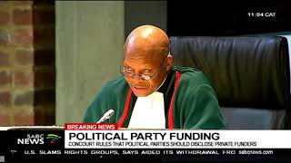 ConCourt rules that parties should disclose private funders [upl. by Lauzon]