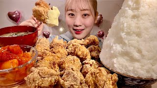 ASMR Fried Chicken【Mukbang Eating Sounds】【English subtitles】 [upl. by Susanetta]