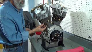 Harley Davidson Shovelhead Motor Removal of Cylinder Heads and Cylinders Disassembly Part 1 [upl. by Assadah]