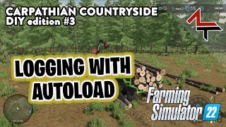 More forestry  FS22  Huge sorghum field contract more logging and playing with autoload trailers [upl. by Kilby]